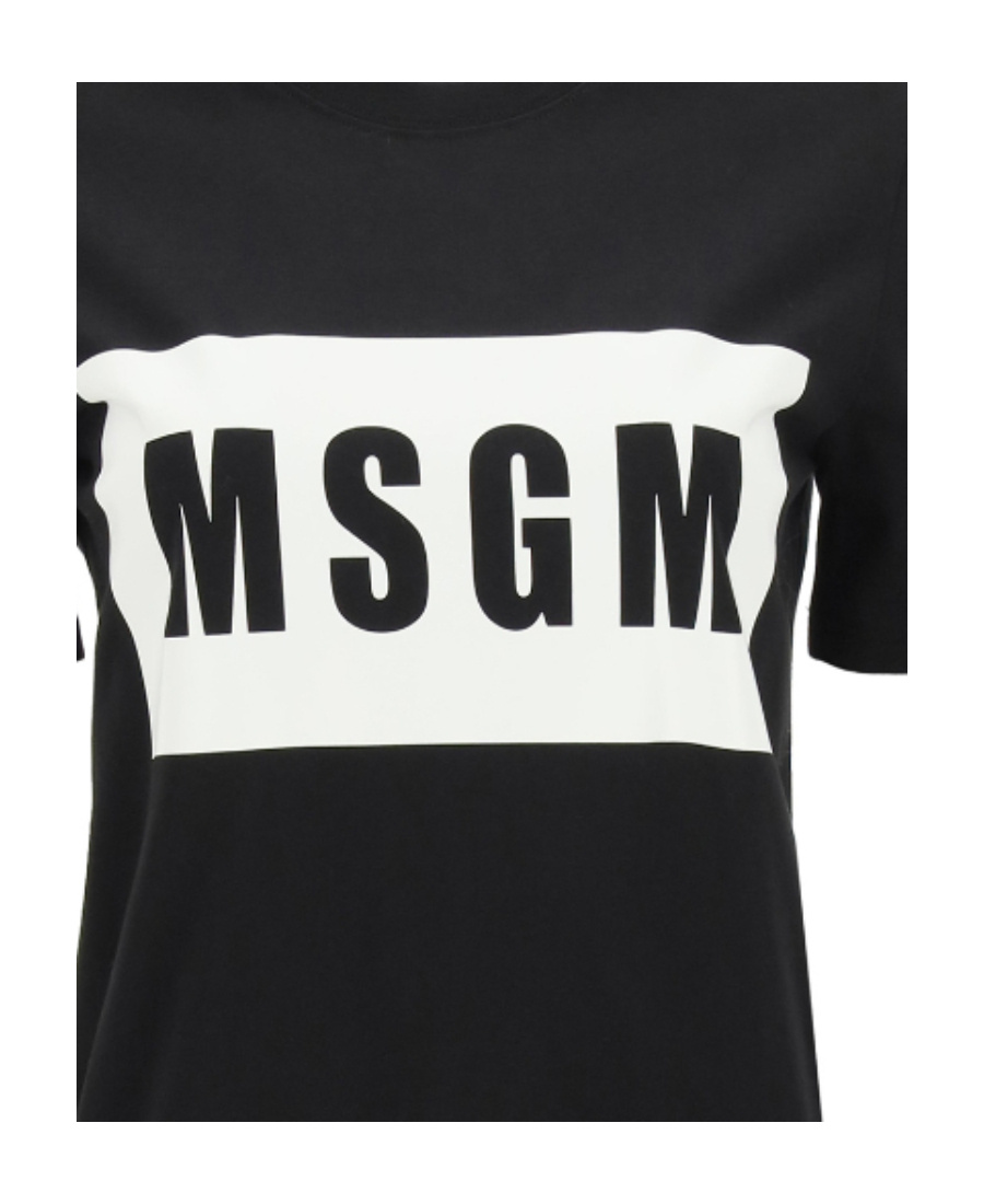 Msgm Logo-print Cotton T-shirt In Black