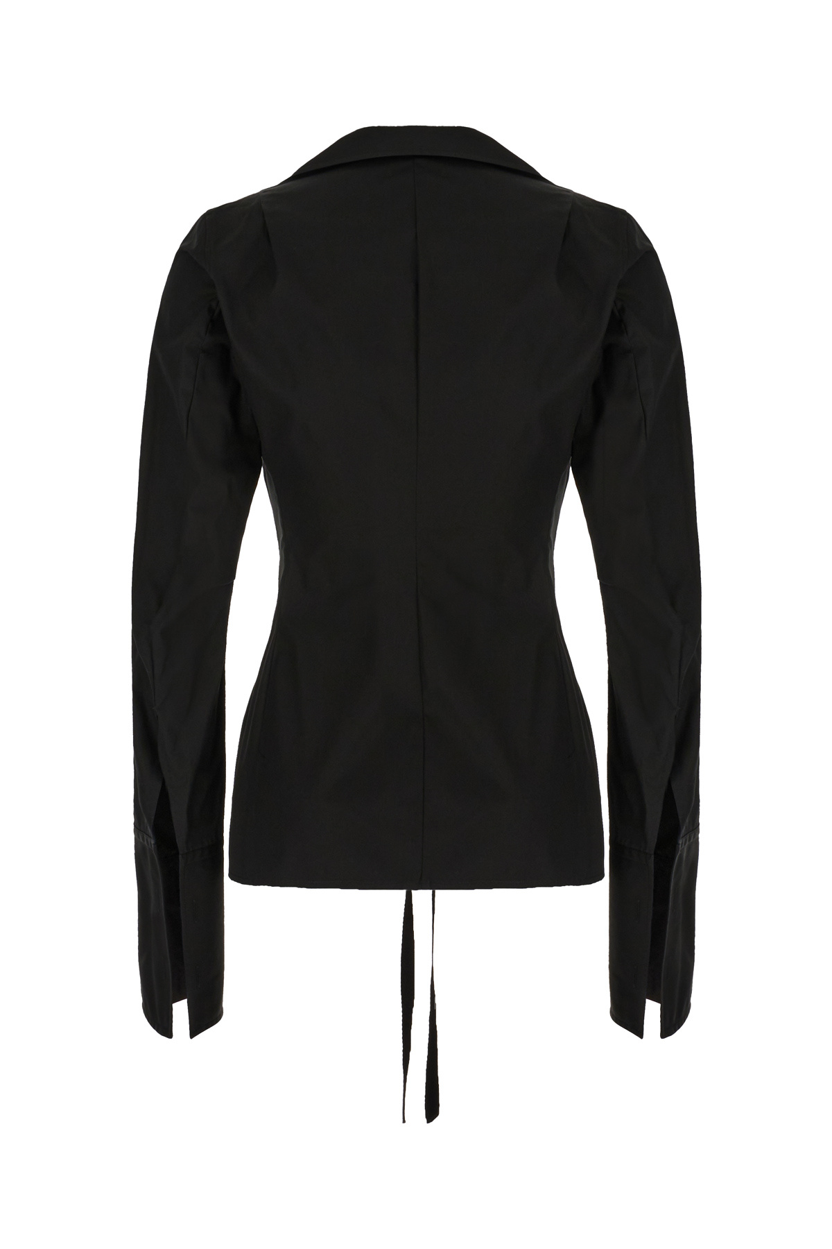 Ann Demeulemeester Black Cotton Linsey Blouse In Black