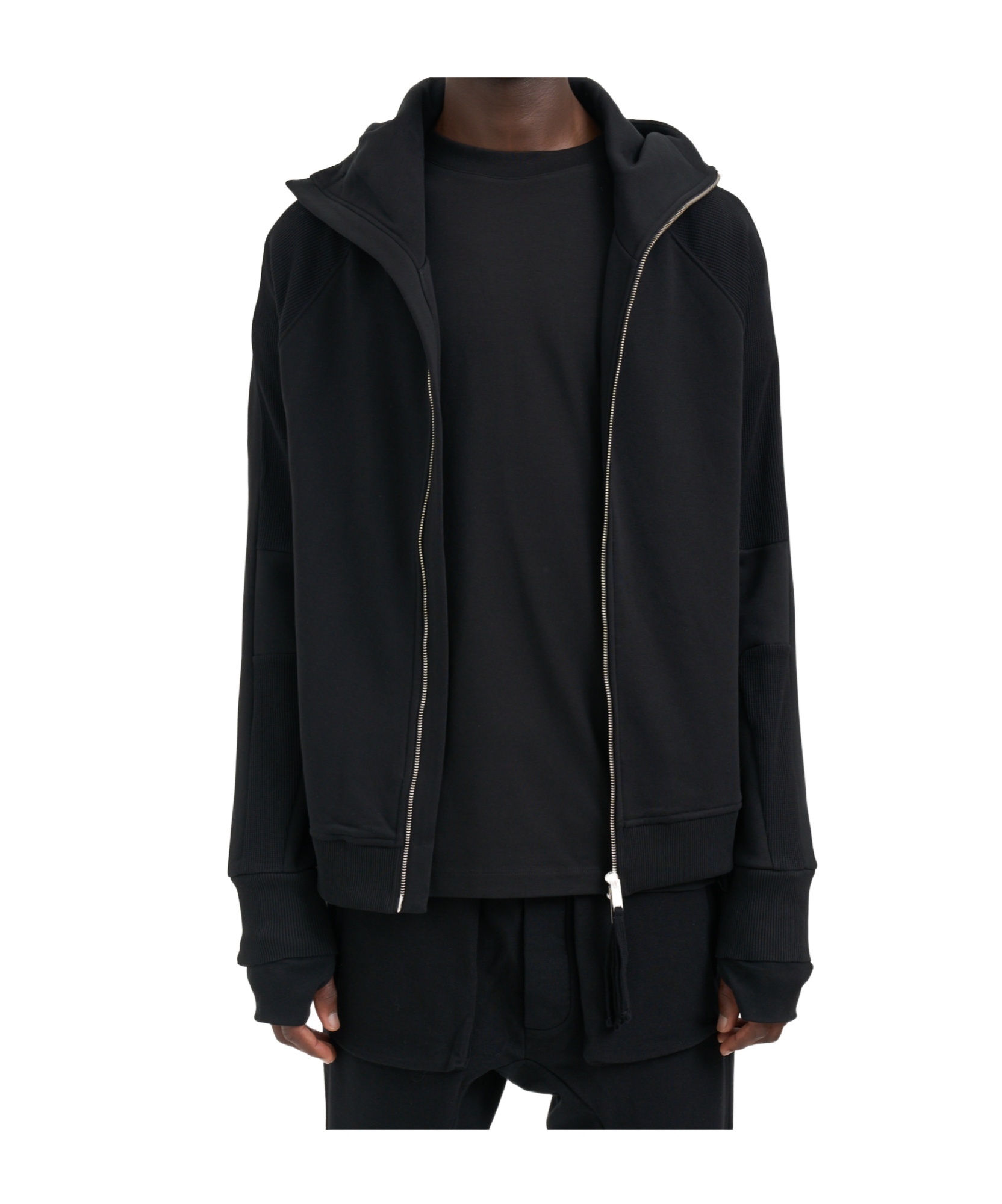 Thom Krom Hooded Casual Jacket In Black