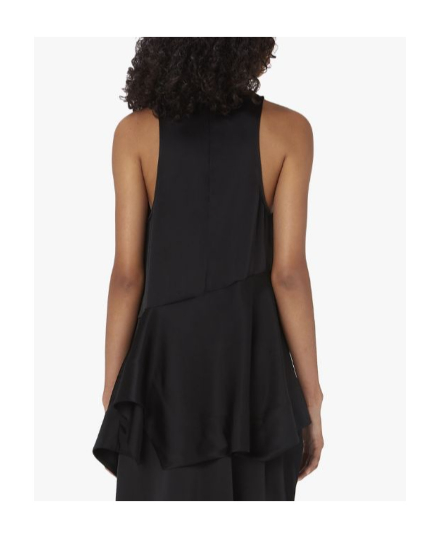 Jw Anderson Sleeveless V-neck Top In Black