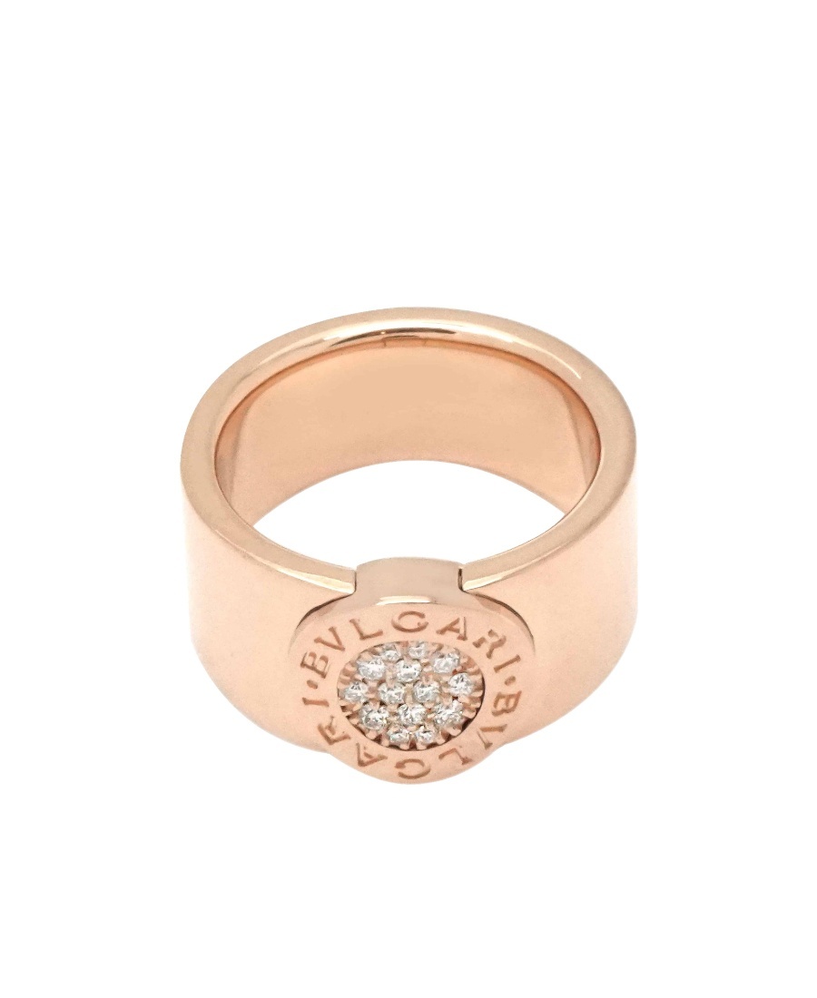 Bvlgari Logo Ring In Yellow
