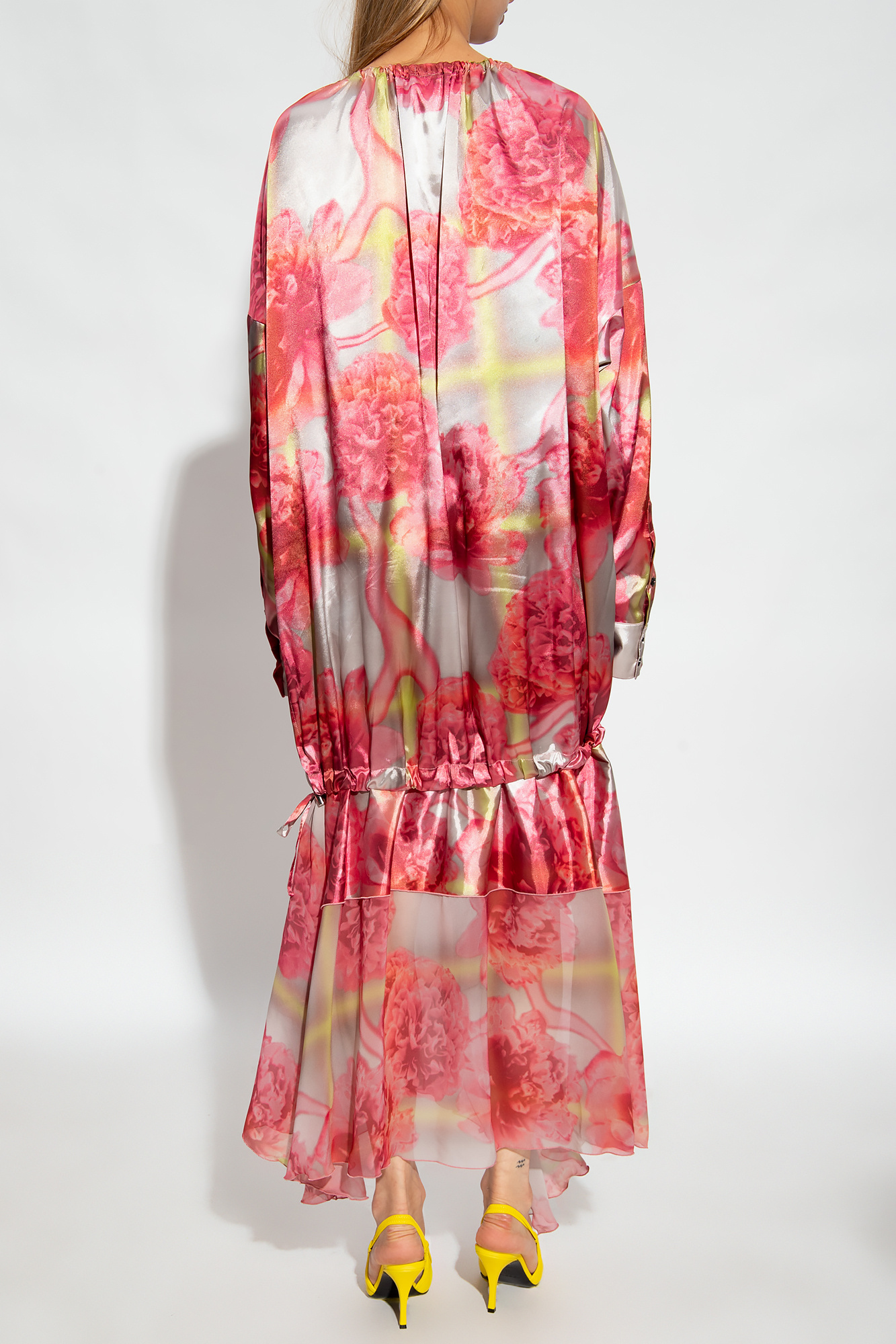 Diesel D-cabir Floral-print Maxi Dress In Pink