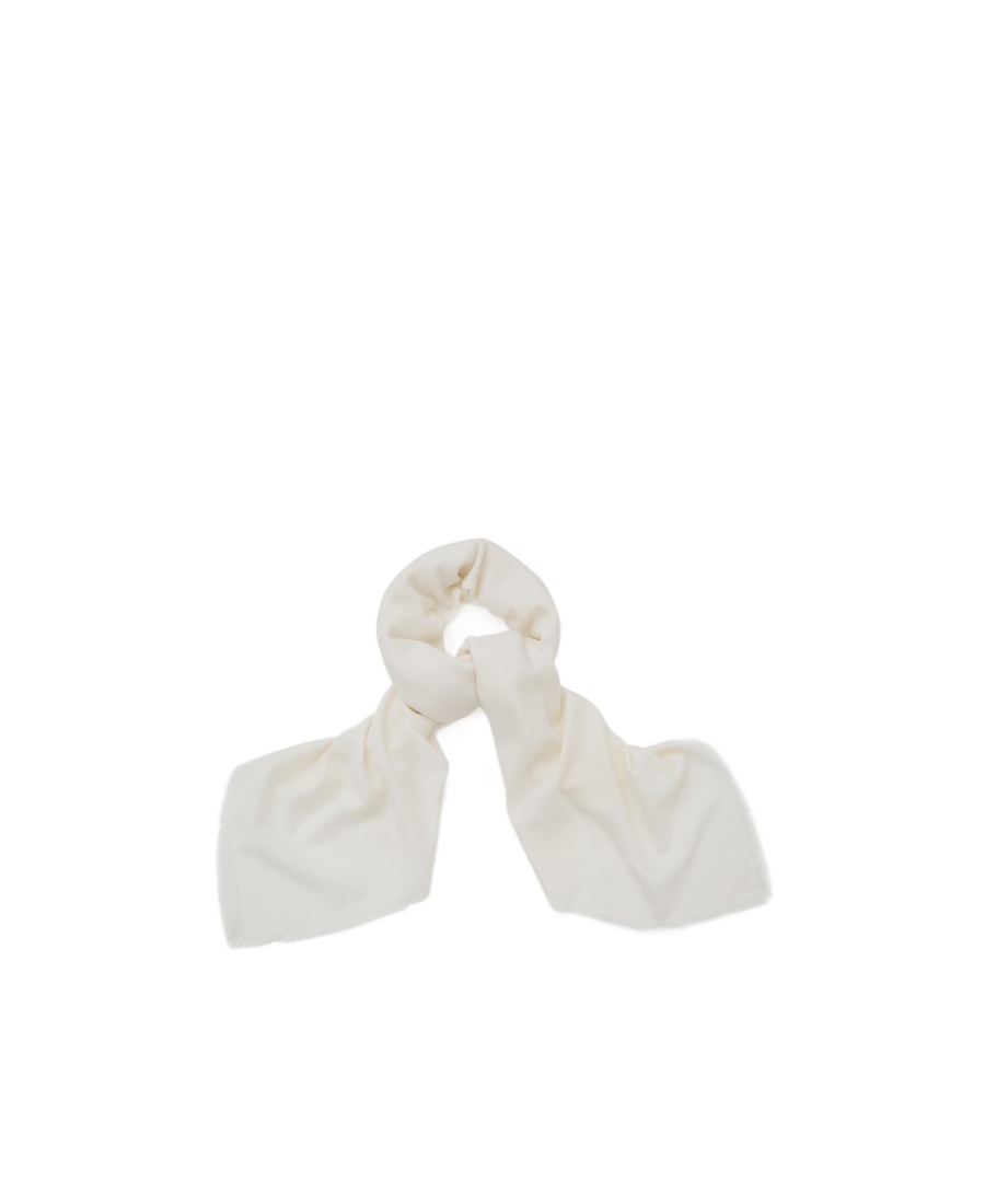 Alexander Mcqueen Frayed-edge Wool Scarf In White