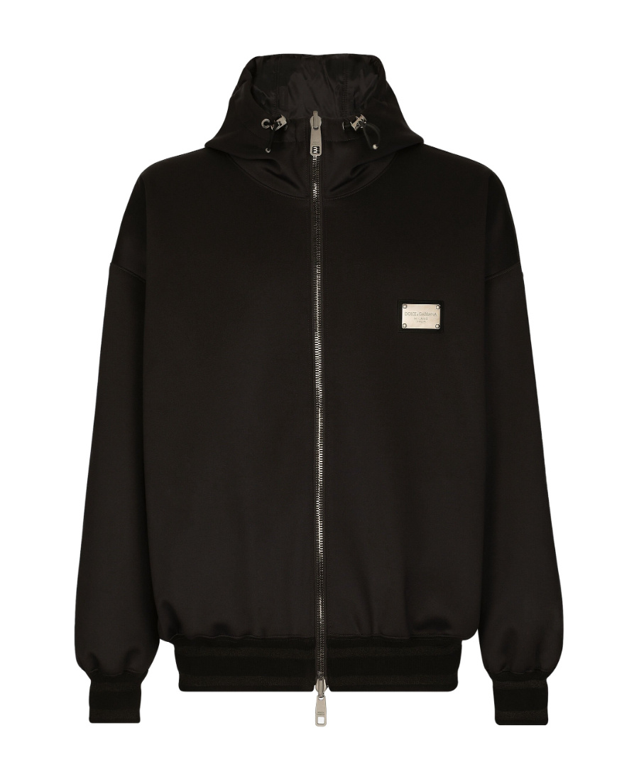Dolce & Gabbana Reversible Jacket With Branded Tag In Black