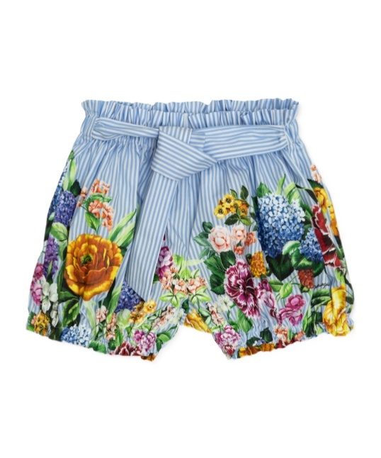 Dolce & Gabbana Dolce Gabbana Kids Floral Printed Shorts In Blue