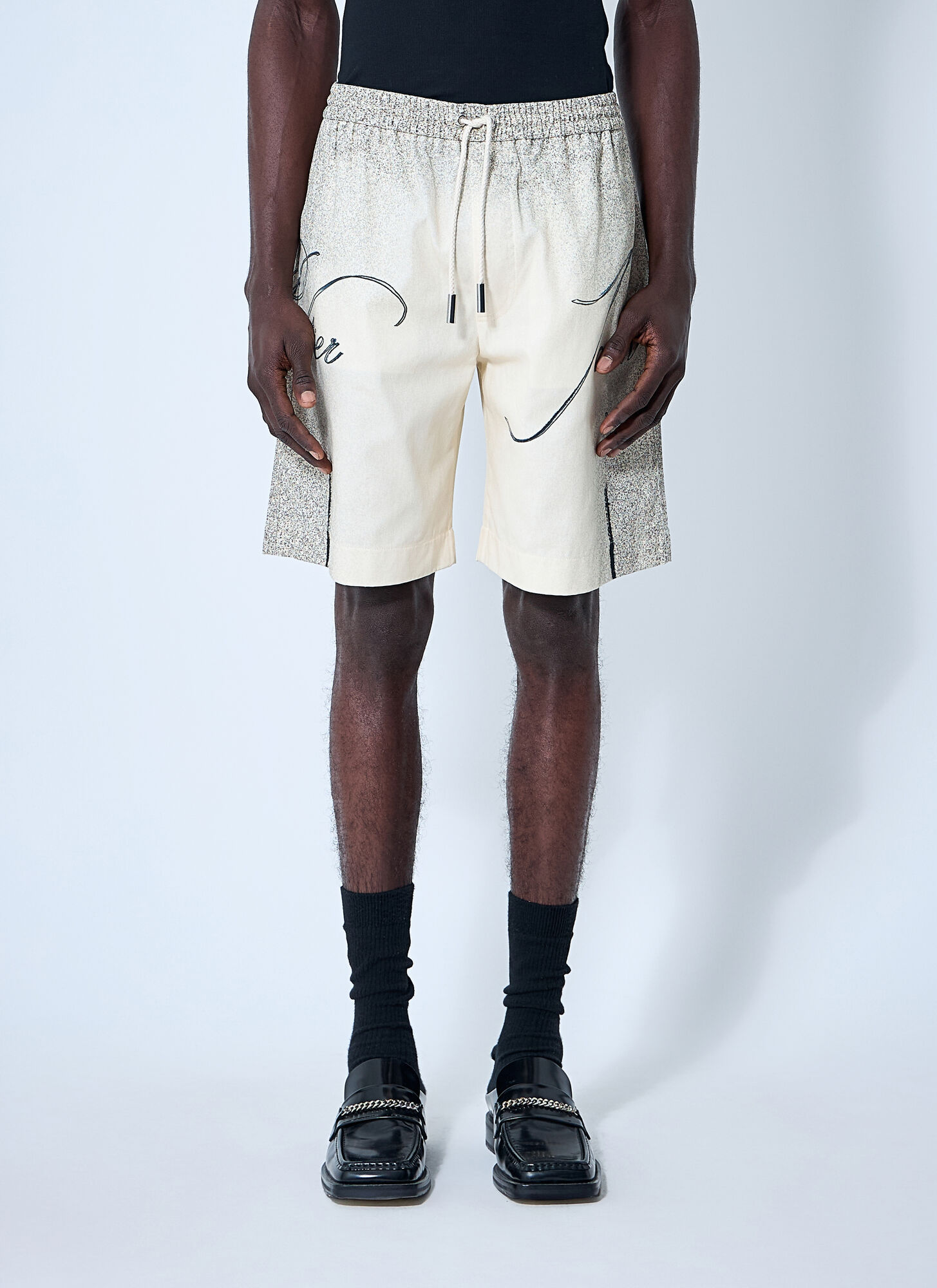 Jean Paul Gaultier Men Printed Shorts In Neutral