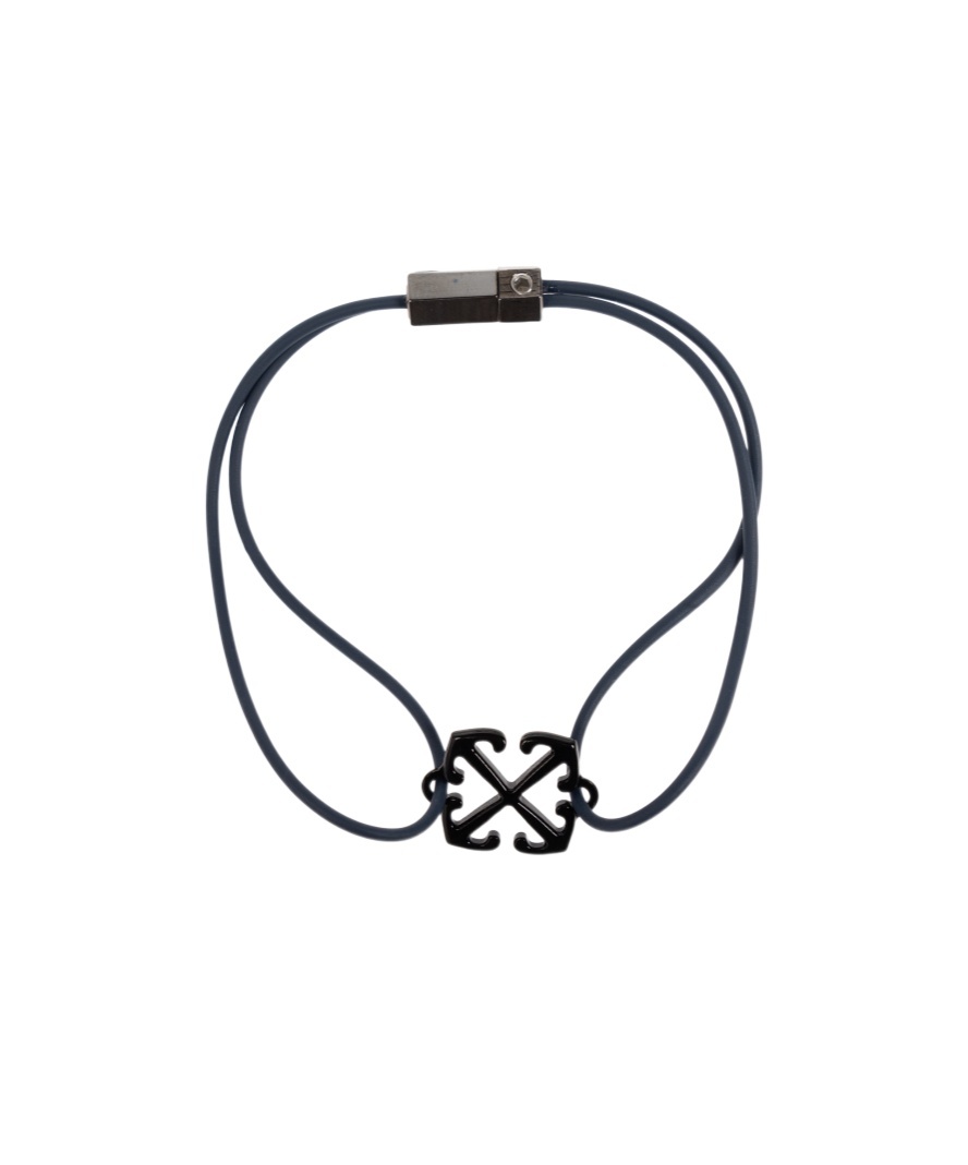 Off-white Black Arrow Rubber Bracelet In Black