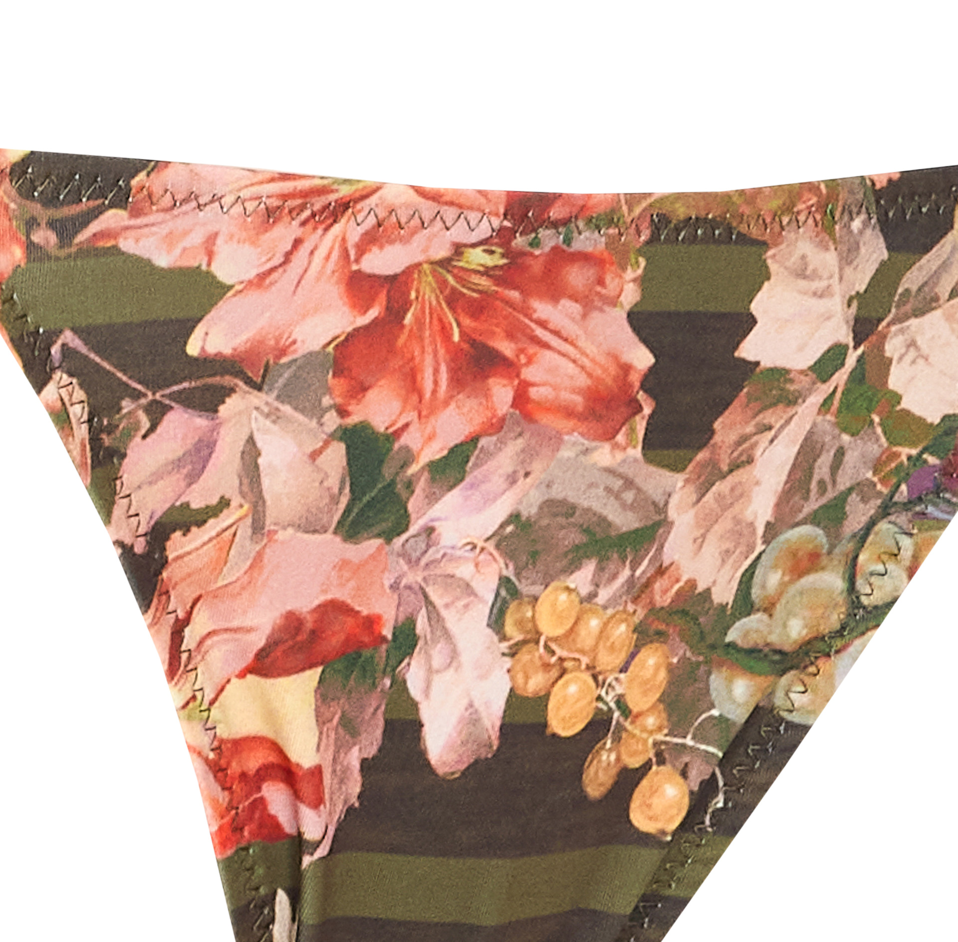 Jean Paul Gaultier Women Mariniere Grape Printed Bikini Set In Multi