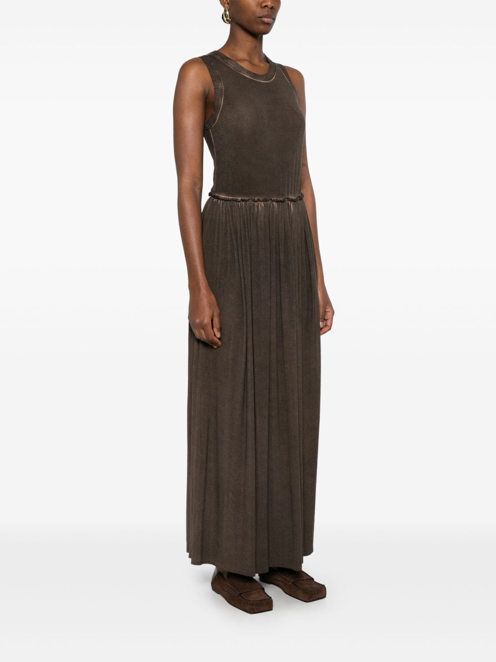 Shop Uma Wang Sleeveless Dress In Black
