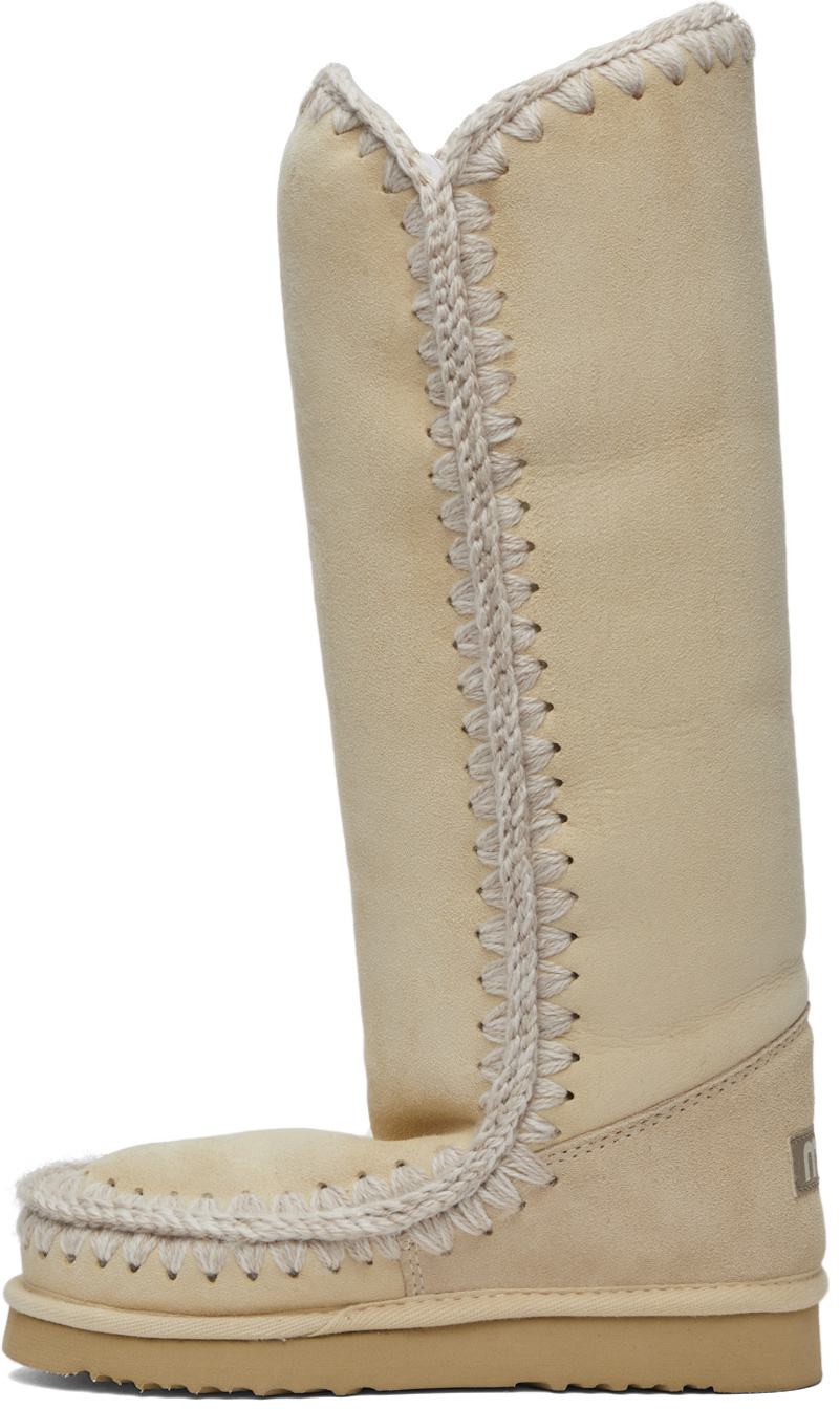 MOU LOGO SPLICING HIGH BOOTS