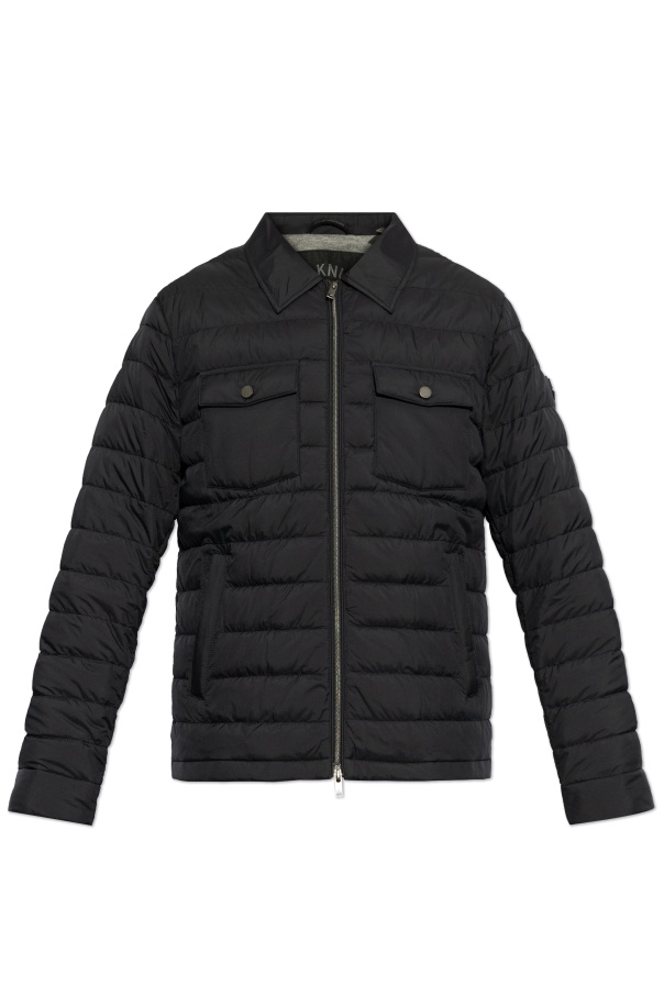 Moose Knuckles Long-sleeved Down Jacket In Black