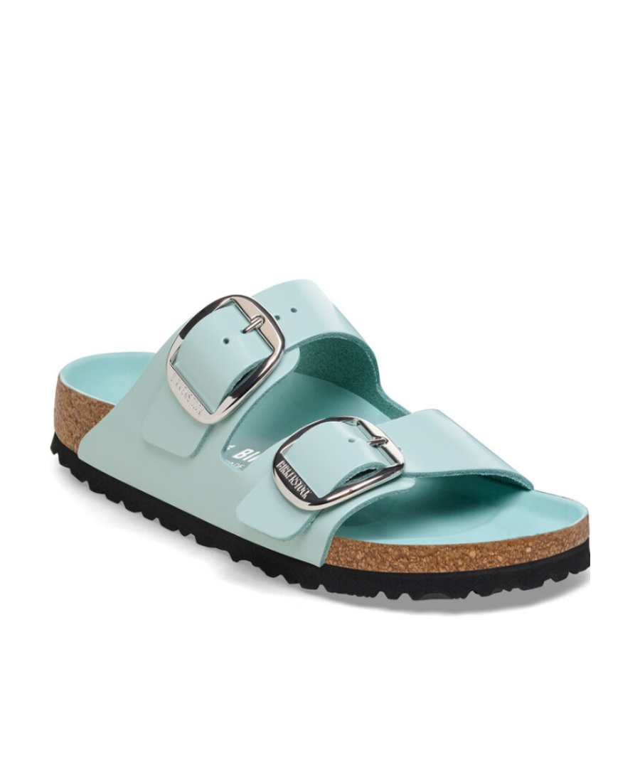Birkenstock Arizona Big Buckle High Shine Sandals In Blue