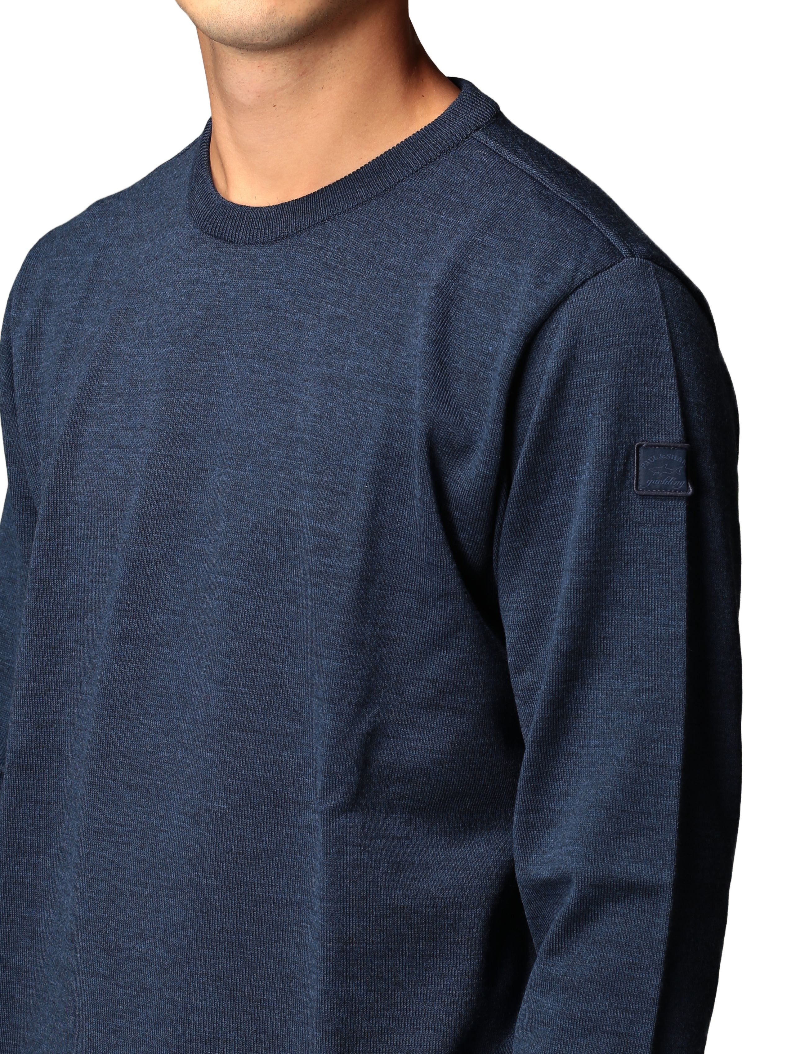 Paul & Shark Navy Blue Round-neck Sweater In Blue