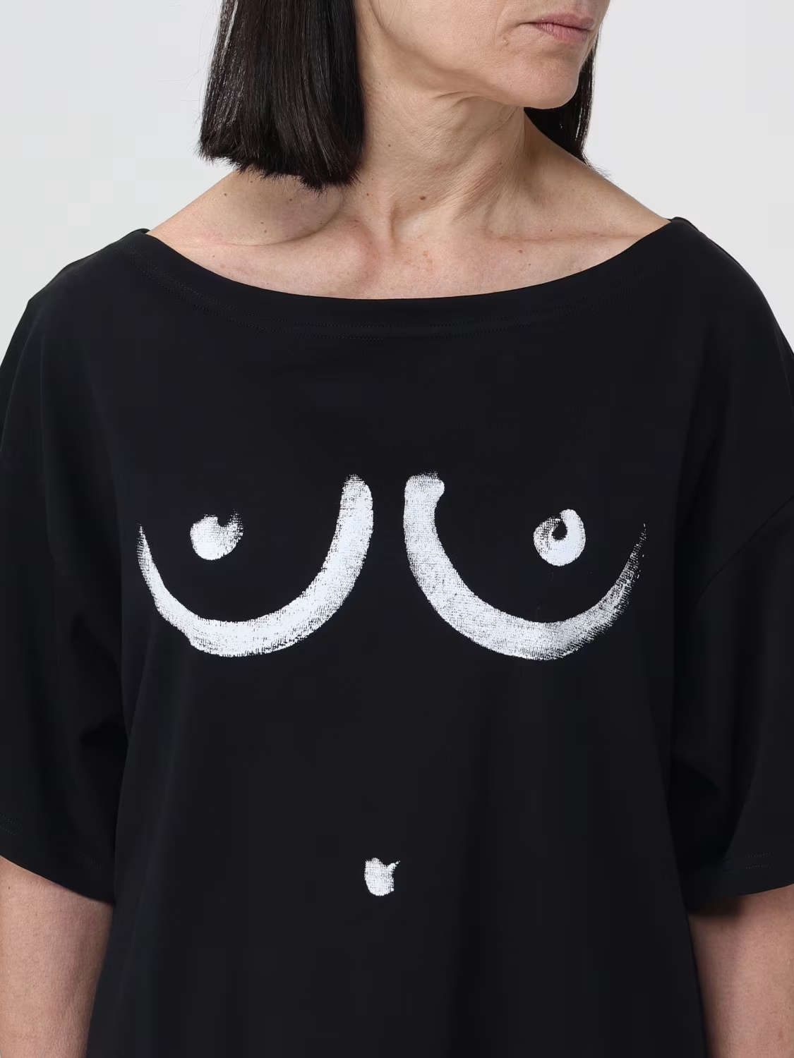 Moschino Interlock Body Print T-shirt In Black