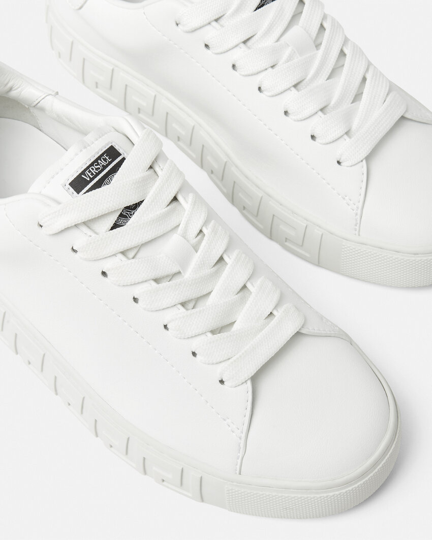 Versace Greca Eco Leather In White
