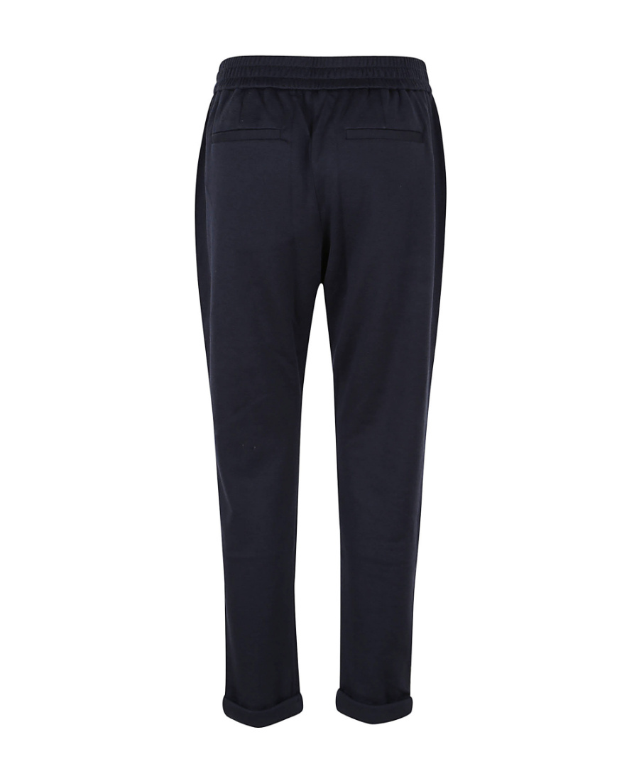 Brunello Cucinelli Monili-trimmed Cropped Track Pants In Black