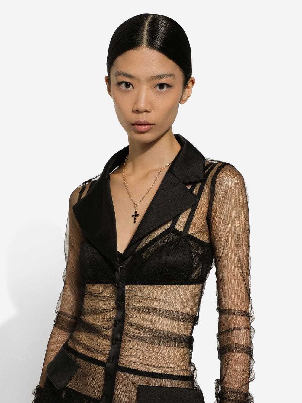 Dolce & Gabbana Cross Charm Chain Bracelet In Yellow