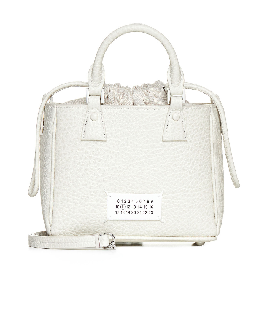 Maison Margiela 5ac Horizontal Leather Tote Bag In Gray
