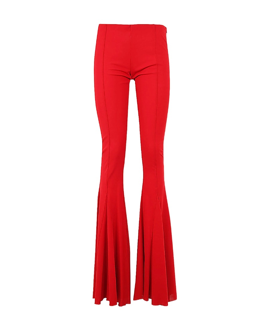 Shop Blumarine Slim-cut Flared Trousers In Red