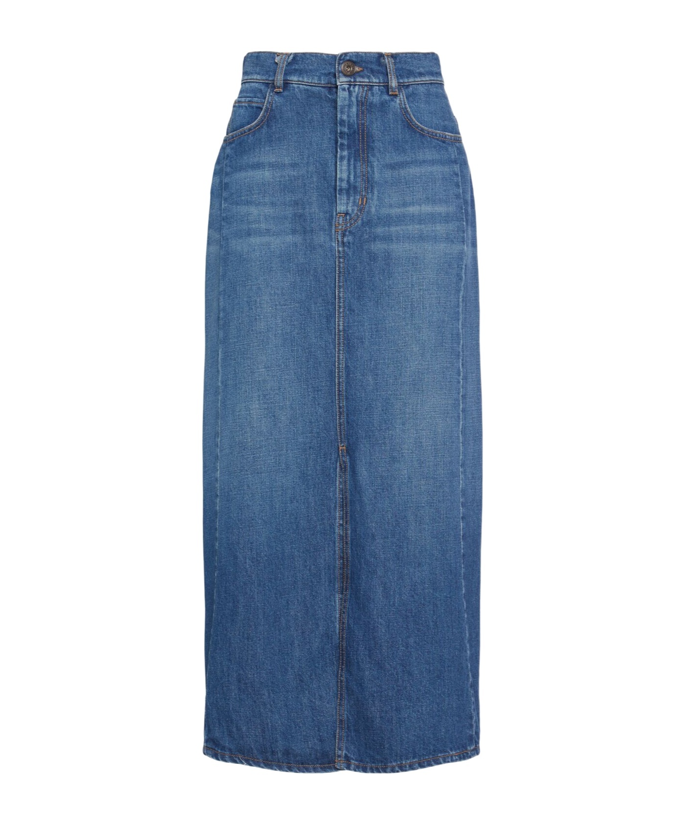 Weekend Max Mara Belt-loop Denim Mid-length Skirt