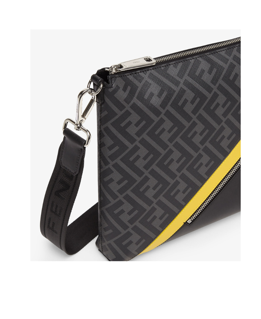 FENDI GREY FABRIC BAG
