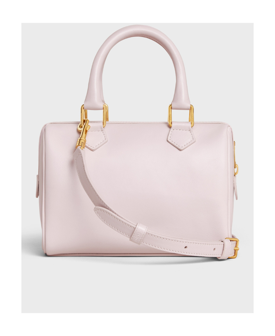 Celine Small Boston Cuir Triomphe Handbag In White