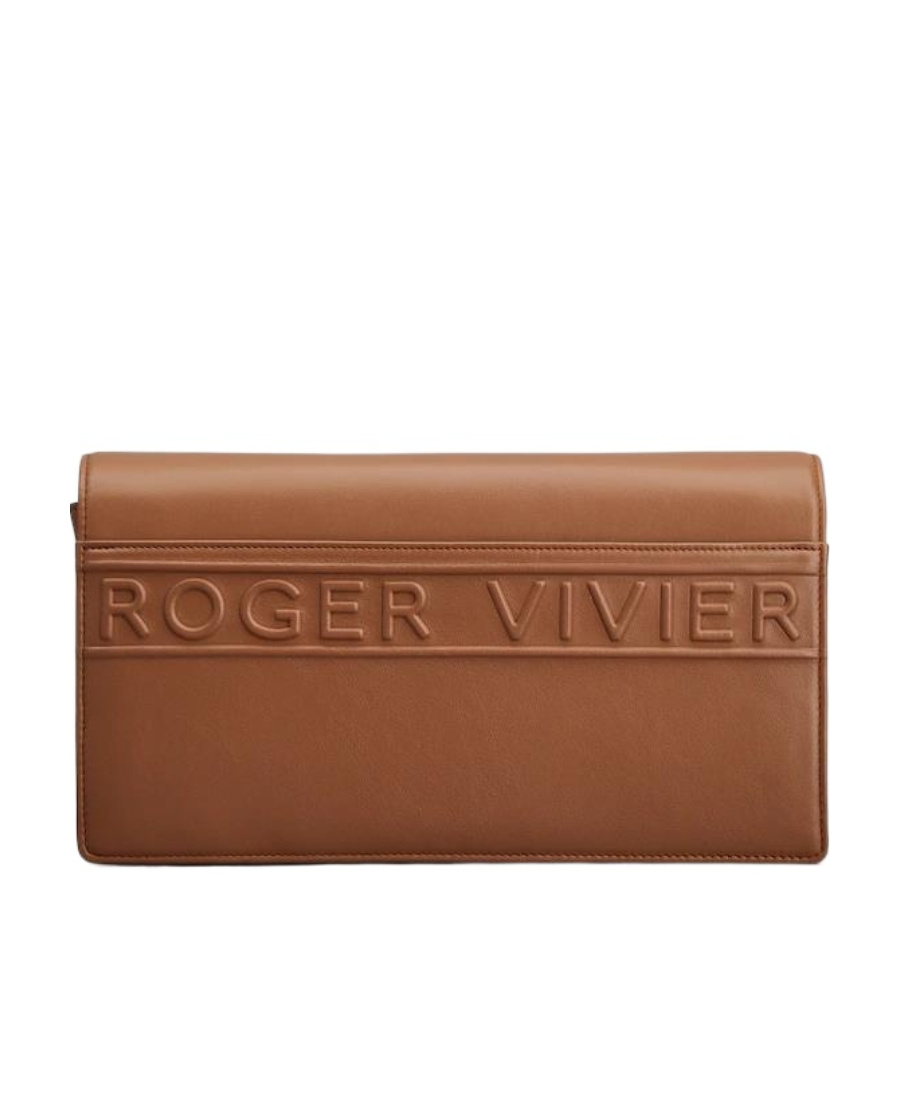 Roger Vivier Viv' Choc Bag In Leather In Brown