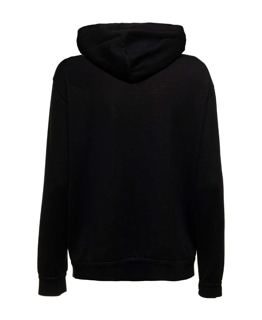 Brunello Cucinelli Women Cotton-silk Sweatshirt Topwear With Jewellery In Black