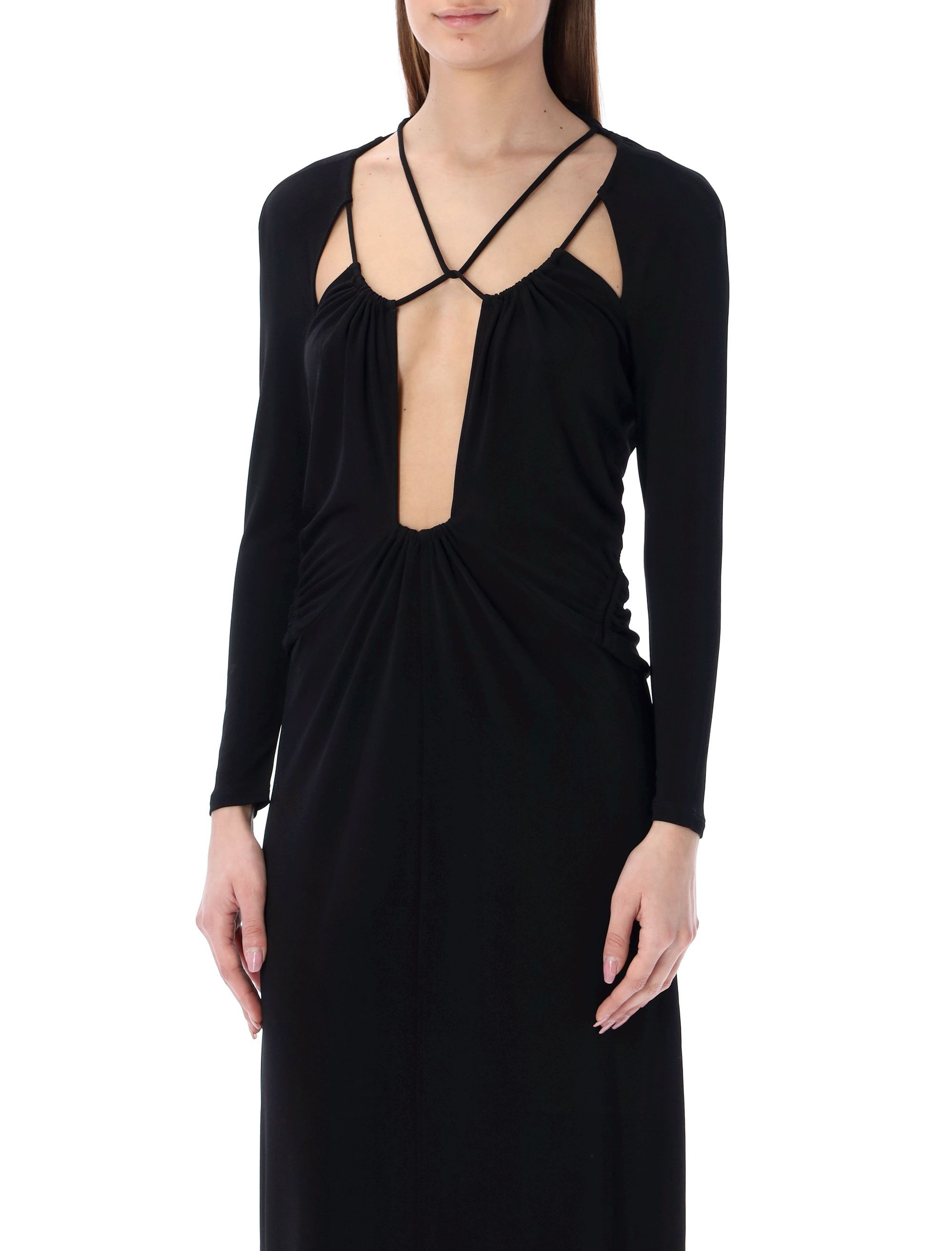 Isabel Marant Jadessi Cutout Stretch-jersey Midi Dress In Black