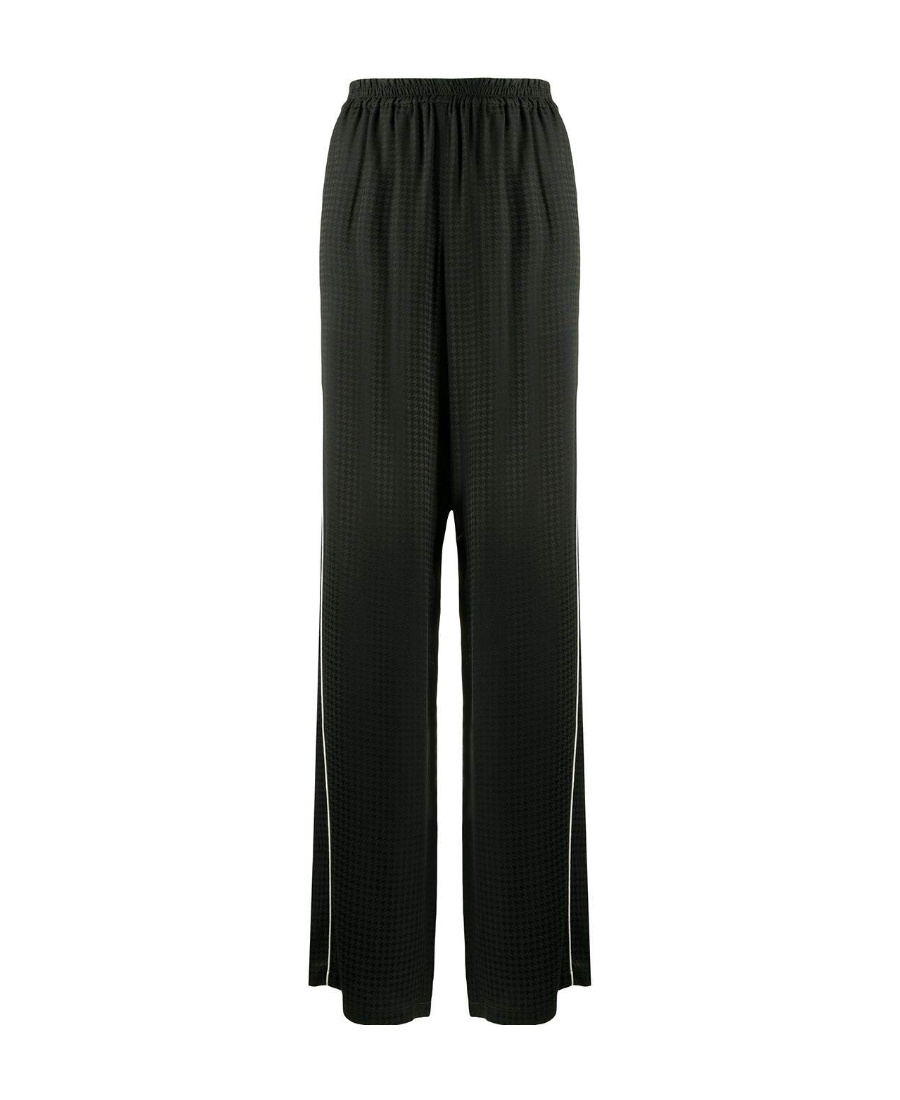 Balenciaga Checked Track Pants In Black
