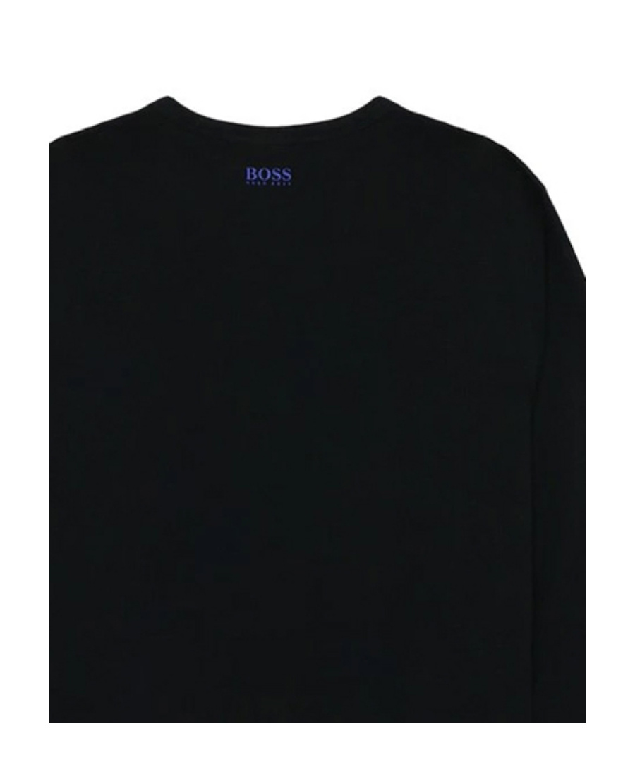 Hugo Boss T-shirt With Round Neck And Long Sleeves In Black