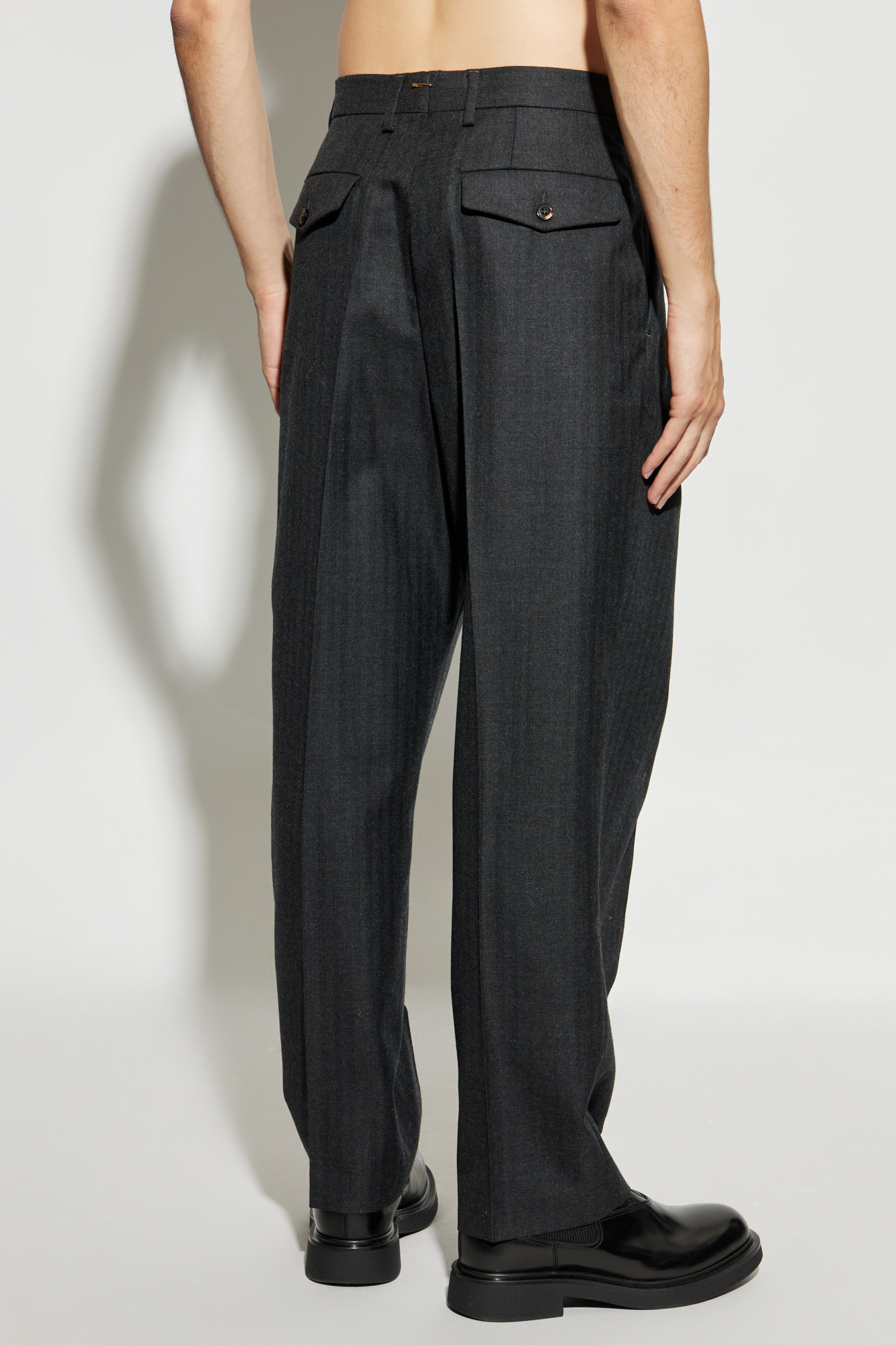 Dries Van Noten Belt Loop Track Pants In Black