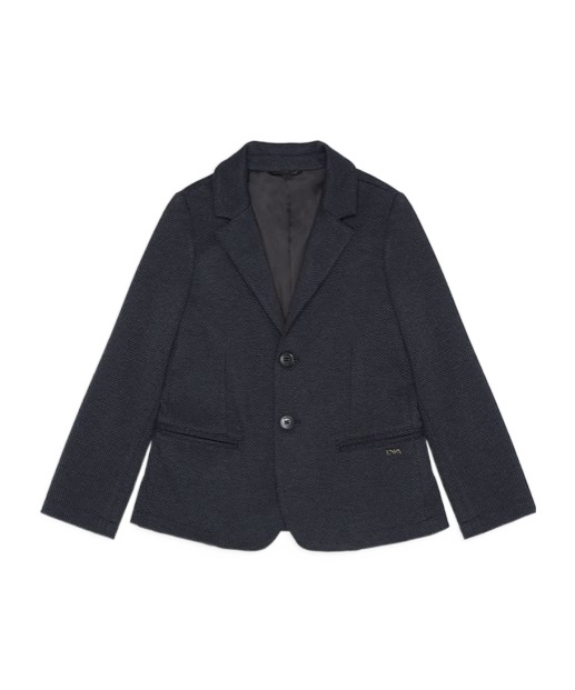 Emporio Armani Long-sleeved Suit Jacket In Black