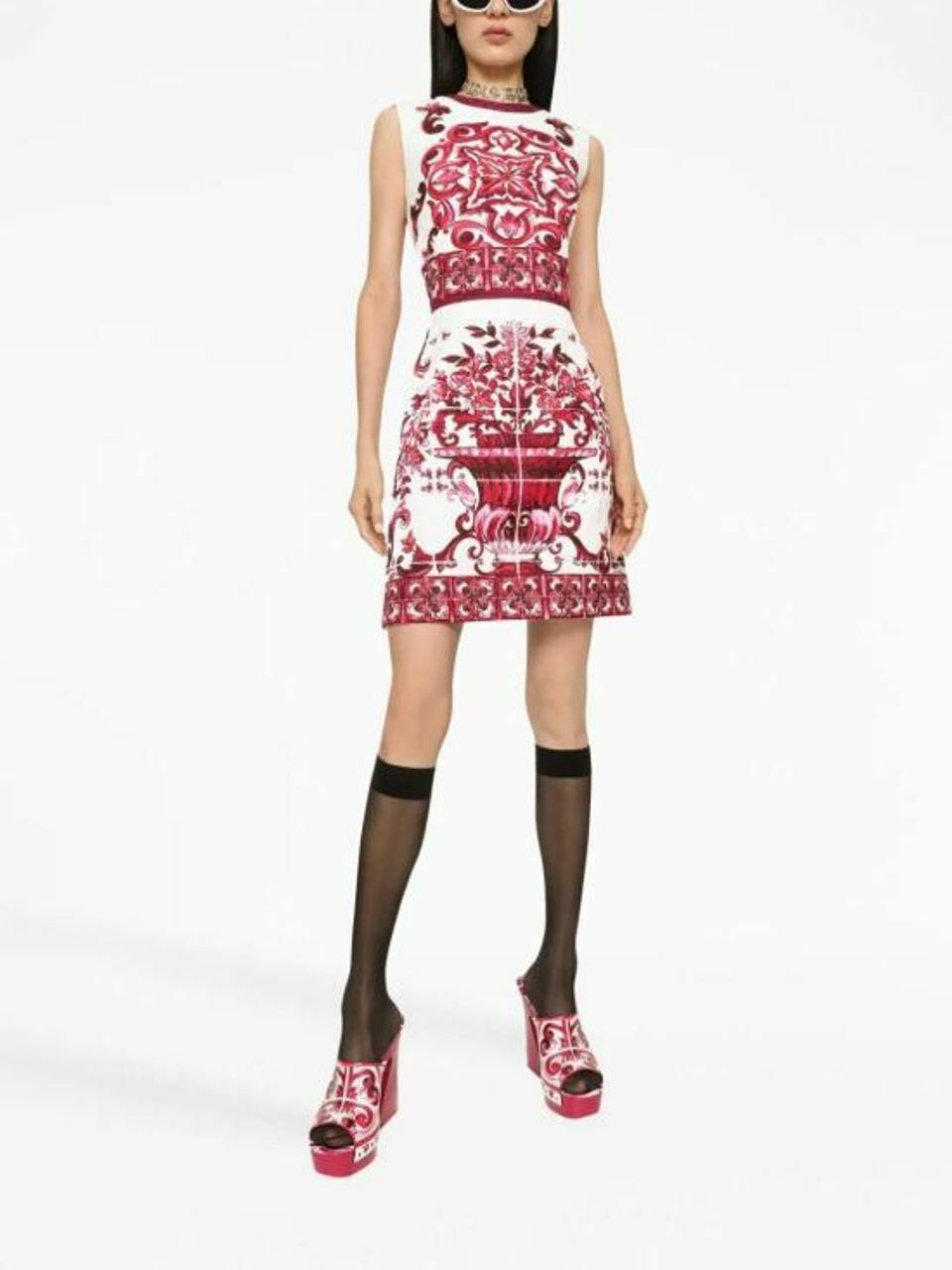 Dolce & Gabbana Majolica-print Brocade Mini Dress