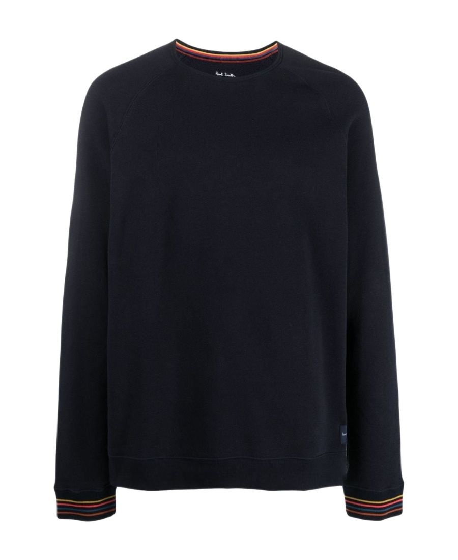 Paul Smith Crewneck Sweater Contrasting Trim In Black