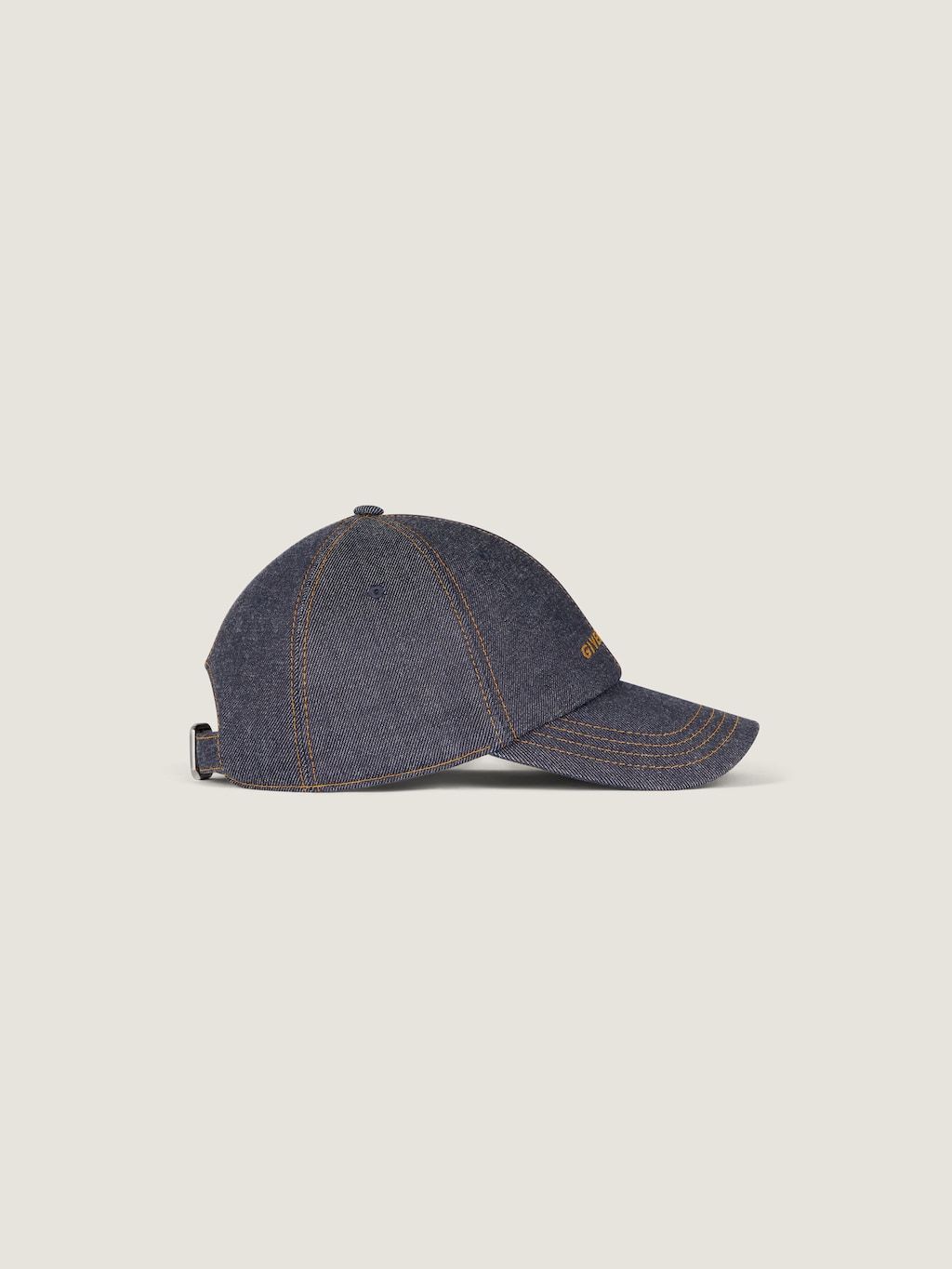 Givenchy Embroidered Cap In Denim In Purple
