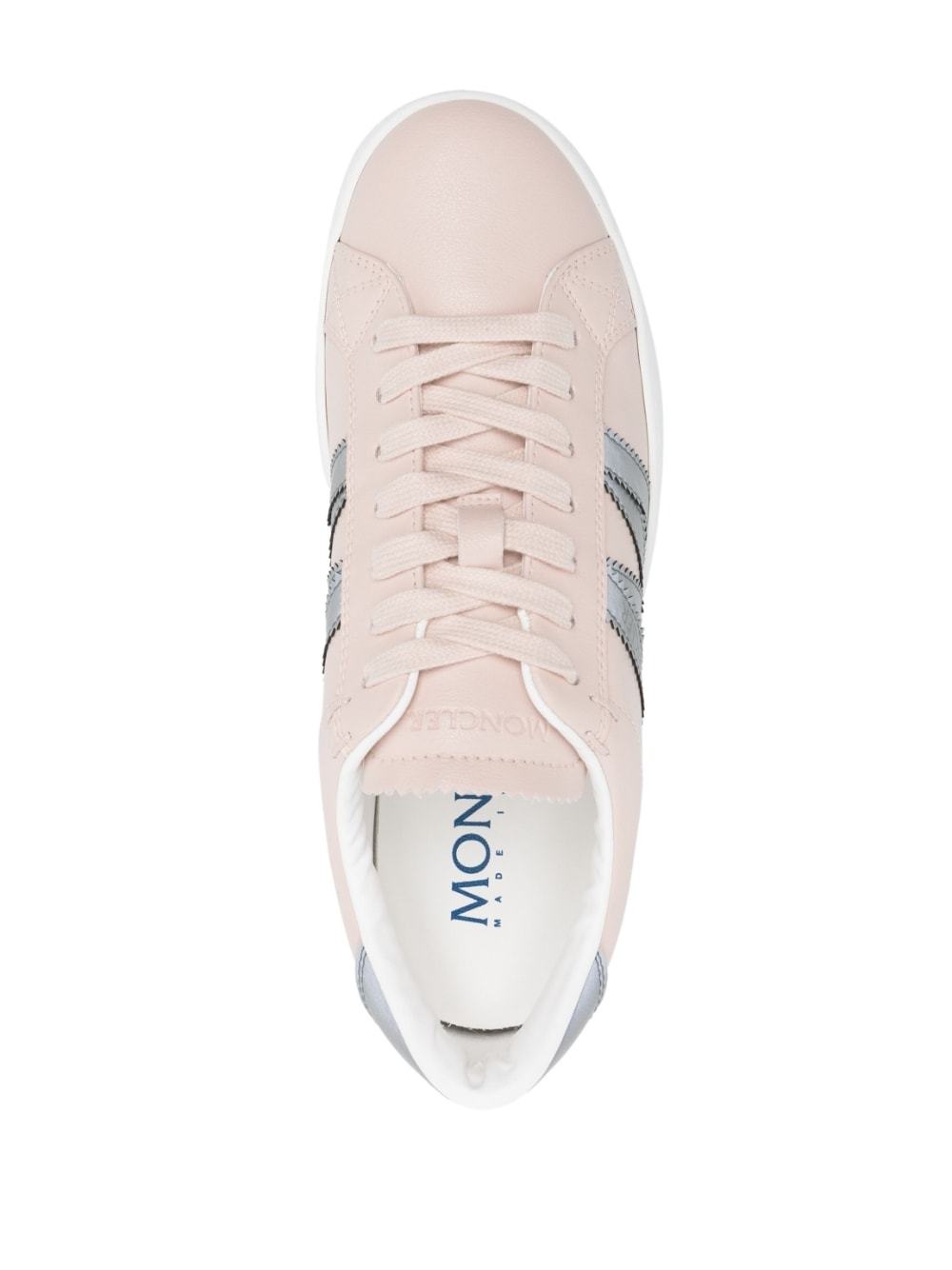 Moncler Monaco Bicolor Low-top Sneakers In White