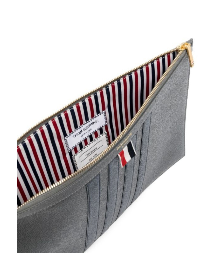 THOM BROWNE THOM BROWNE 4-BAR ZIPPED MEDIUM DOCUMENT HOLDER