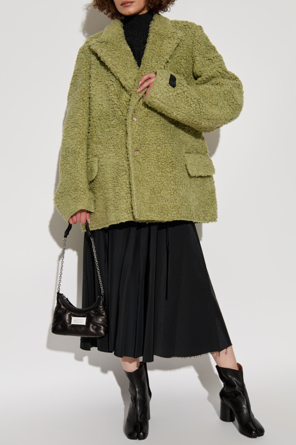 Mm6 Maison Margiela Buttoned-up Jacket In Green