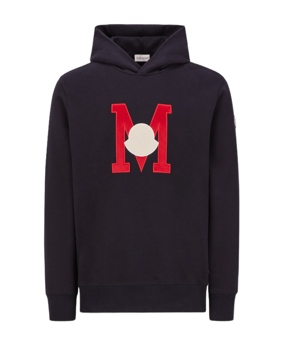 MONCLER EMBROIDERED MONOGRAM HOODIE