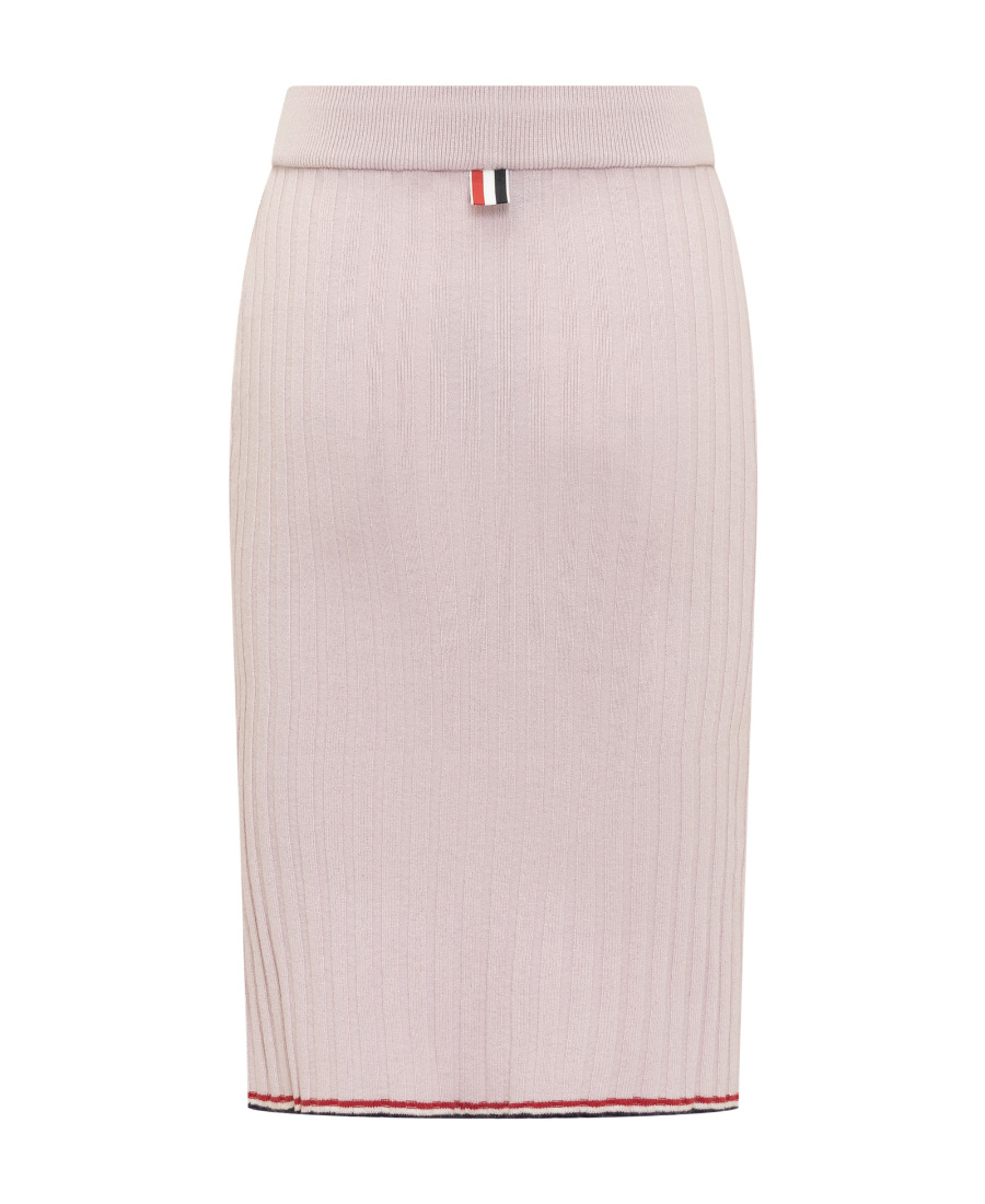 Thom Browne Rwb Stripe Mini Pencil Skirt In Pink