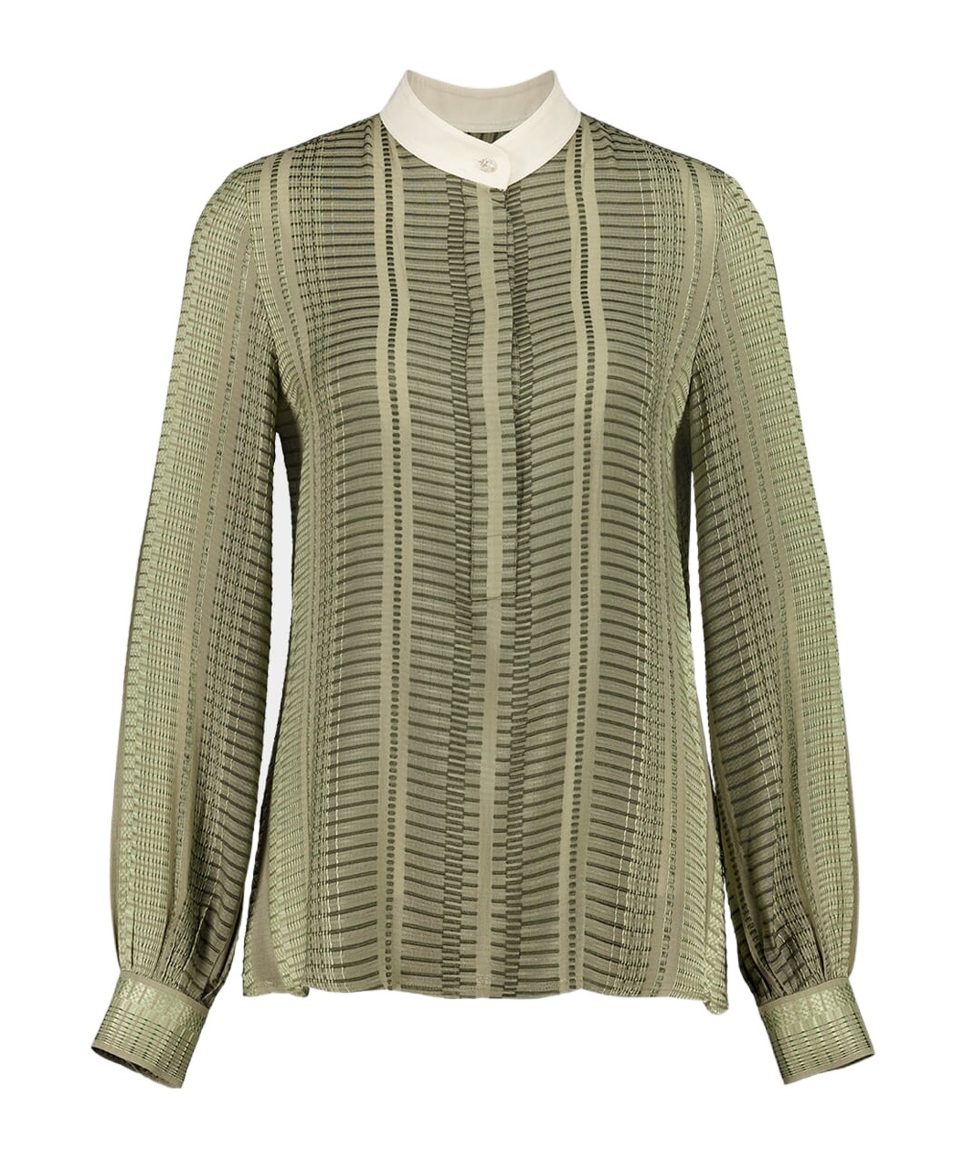 Zeusdione Hera Textured-silk Shirt In Multi