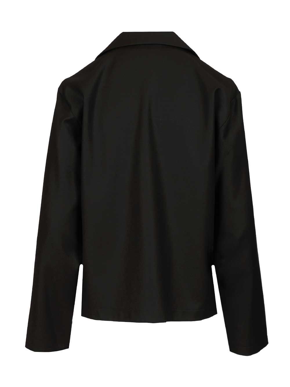 Barena Venezia Long-sleeve Collared Top In Black