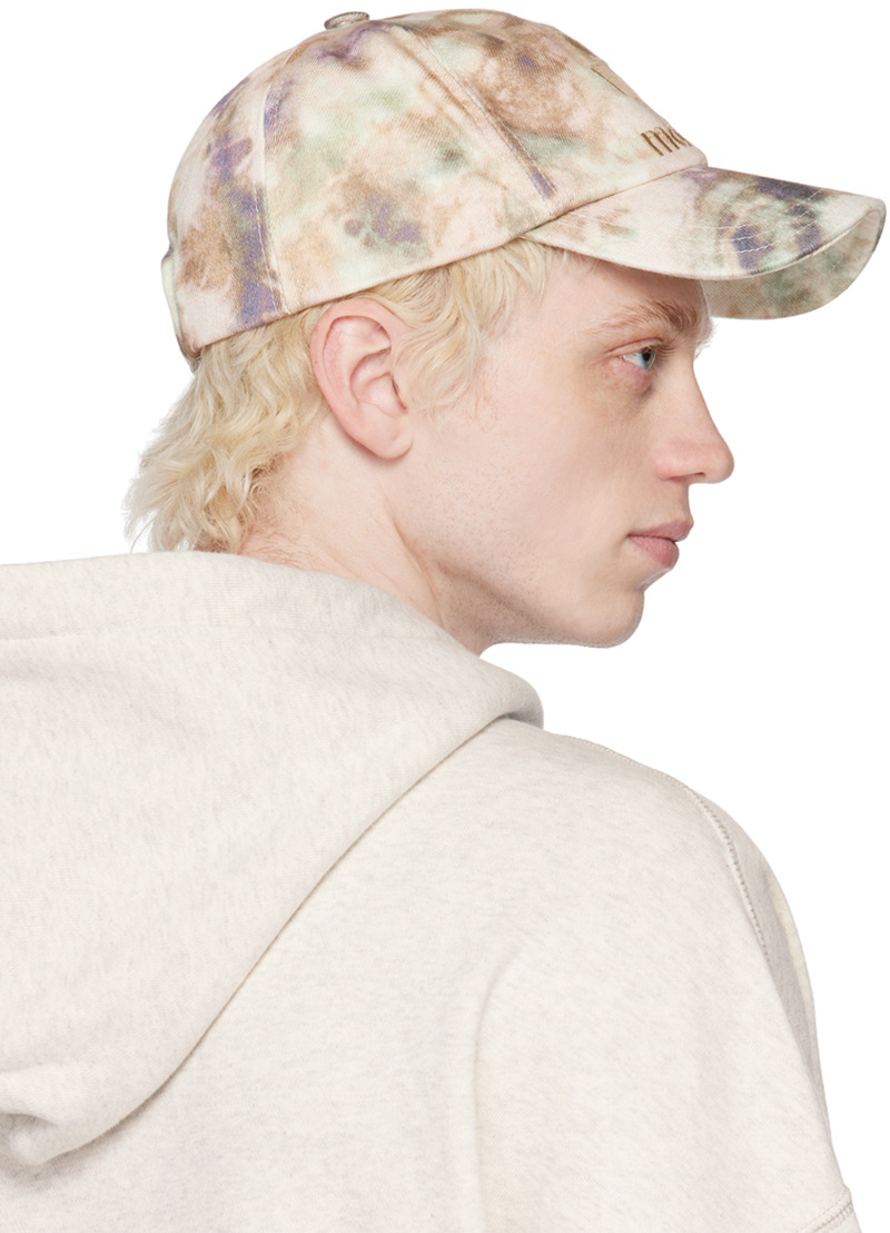 Isabel Marant Marbled-print Logo Cap In Nude