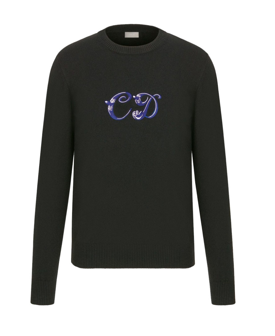 Dior Logo Pullover In Black