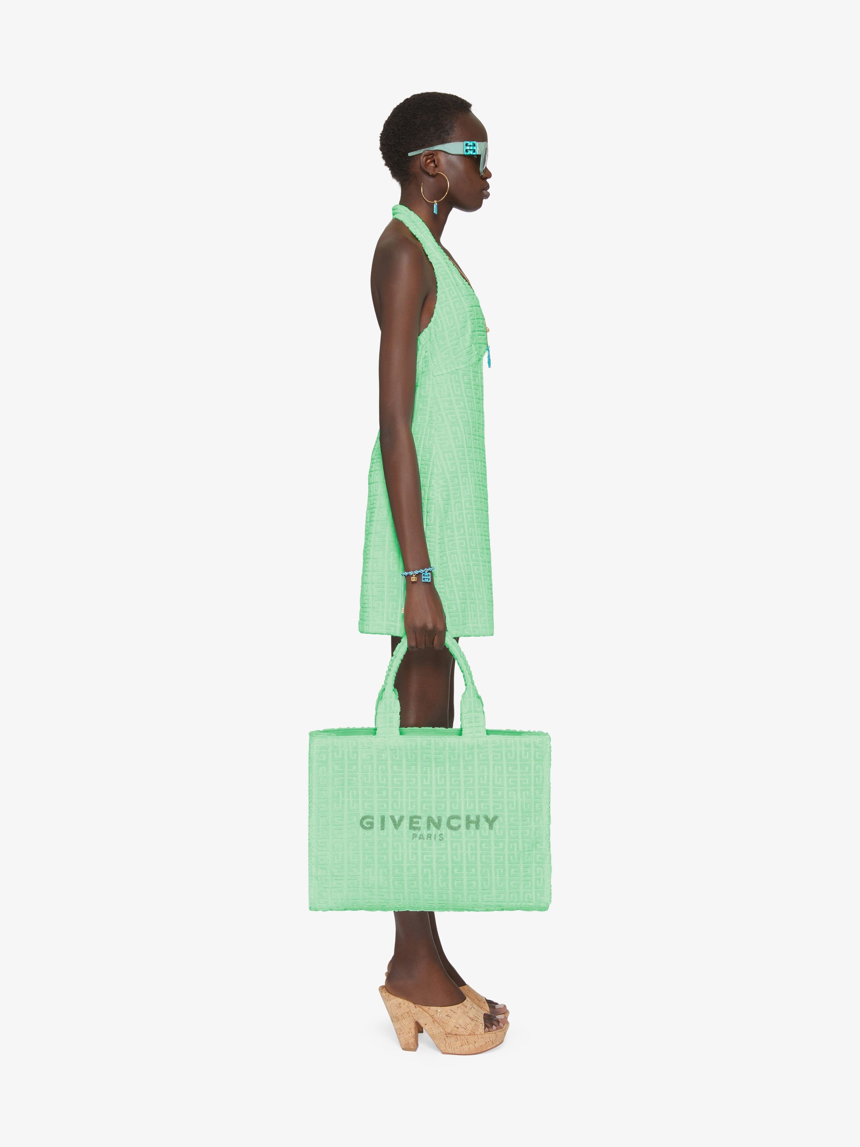 Givenchy Medium 4g Towelling-finish Tote Bag In Green