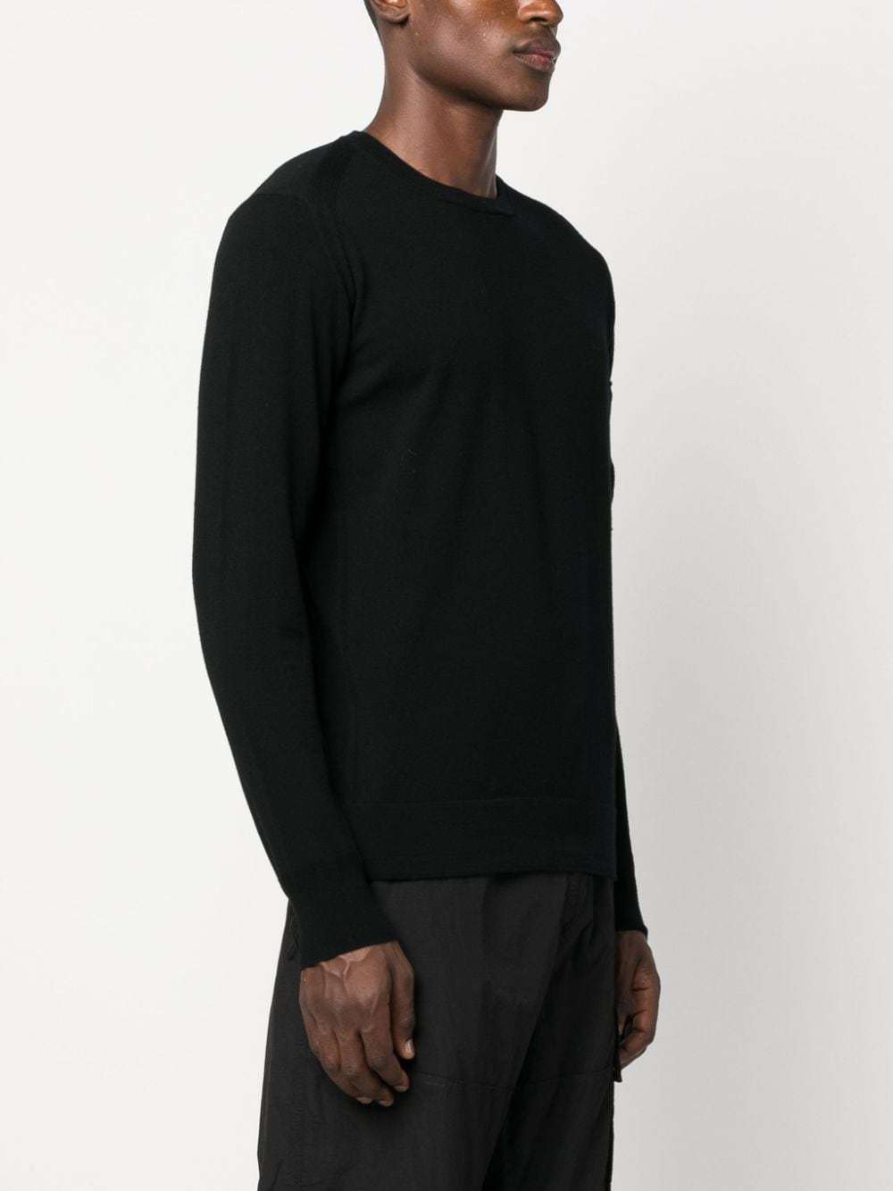 C.p. Company Men Cotton Crewneck Sweatshirt In Black