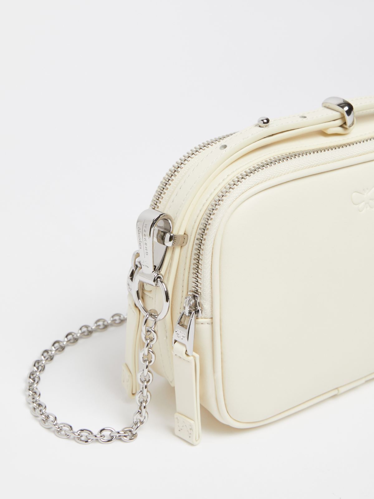Weekend Max Mara Zipper Shoulder Bag In White