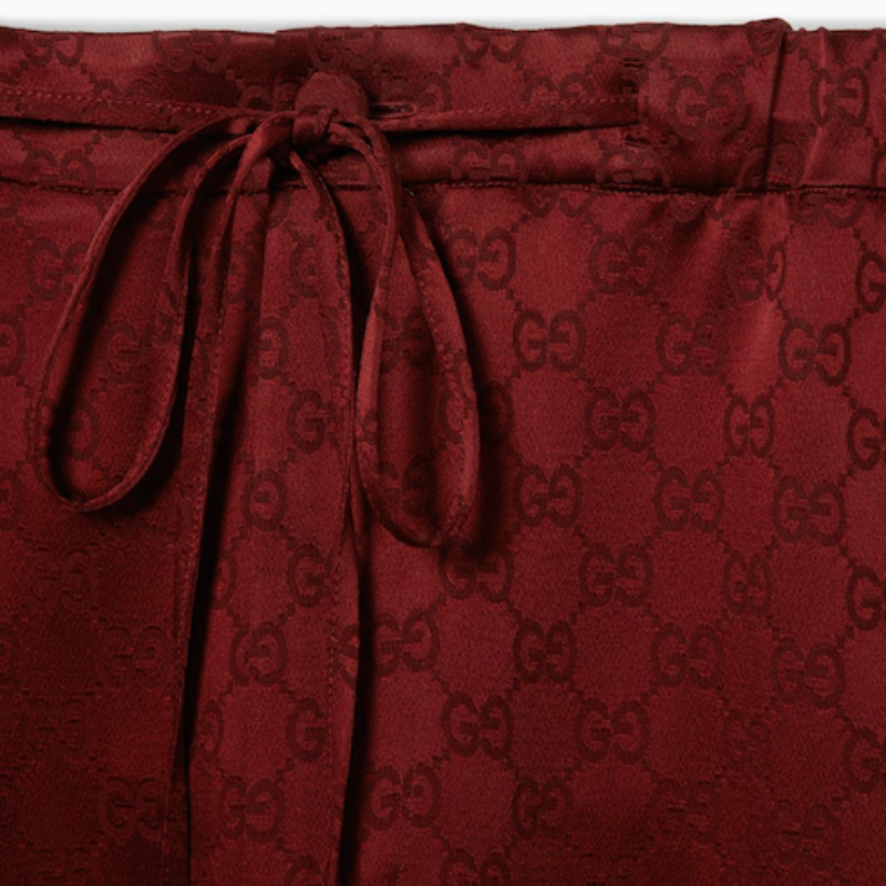 Gucci Gg Satin Pants In Red