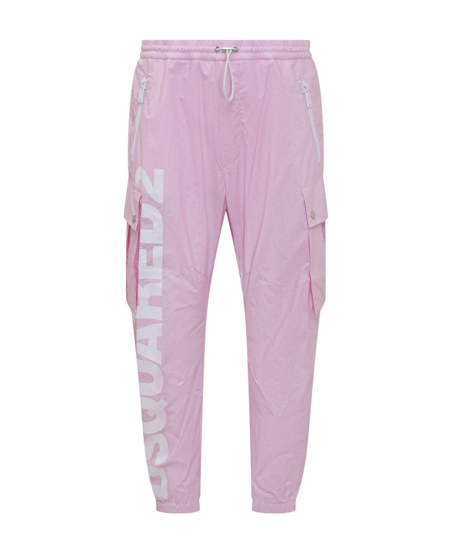 Dsquared2 Logo-print Cargo Trousers In Pink